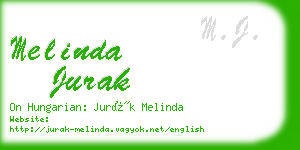 melinda jurak business card